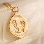 Custom Baby Hand & Footprint Pendant in 18K Gold