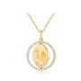 Custom 18K Gold Spinning Baby Handprint & Footprint Pendant with Diamond Accents