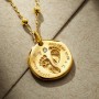 Diamond-Accented Baby Hand & Footprint Pendant in 18K Gold - Custom Jewelry