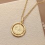 Custom Baby Fingerprint Pendant with Optional Engraving & Rotating in 18K Gold