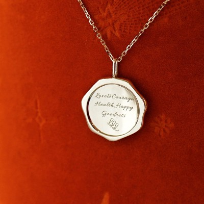 Custom Baby Hand and Footprint Pendant in 18K Gold - Irregular Shape Keepsake Jewelry