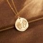 Custom Baby Footprint and Handprint Pendant in 18K Gold - Irregular Shape Keepsake Jewelry