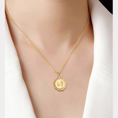 Custom Baby Fingerprint & Handprint & Footprint Pendant in 18K Gold - The Ultimate Personalized Keepsake