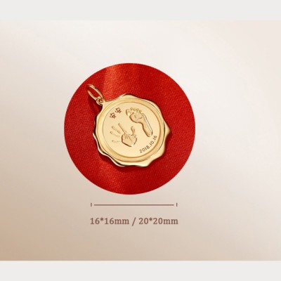 Custom Baby Fingerprint & Handprint & Footprint Pendant in 18K Gold - The Ultimate Personalized Keepsake