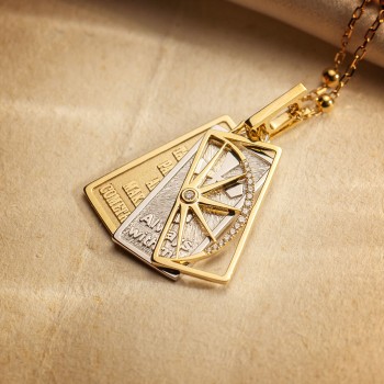 Vintage Stacking Pendant - Custom 18K Gold Rectangular Openwork Charm