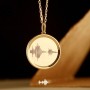 Custom-18K Gold-Pendant-Sound Wave-Your Love-Message