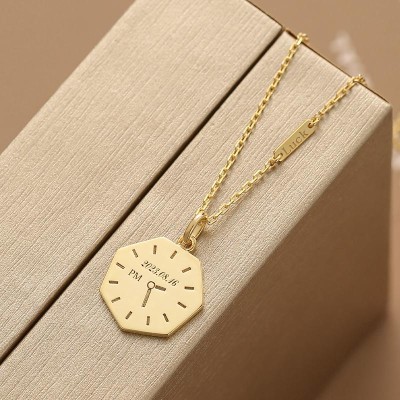Custom Baby Hand and Footprint Pendant in 18K Gold