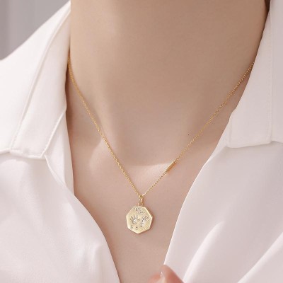 Custom Baby Hand and Footprint Pendant in 18K Gold