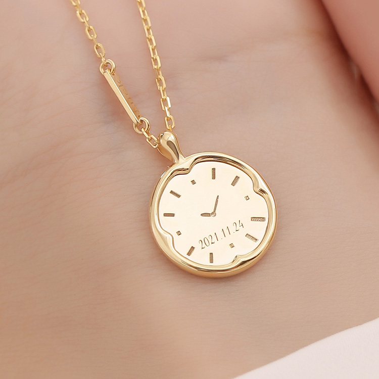 Custom Baby Handprint and Footprint Pendant in 18K Gold