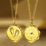 Custom Baby Hand & Footprint Wax Seal Watch-Face Pendant in 18K Gold