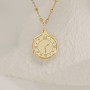 Custom Baby Hand & Footprint Wax Seal Watch-Face Pendant in 18K Gold
